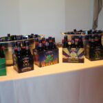 Craft beer on display.