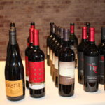 Wines on display.