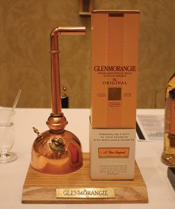 Glenmorangie Scotch Whiskey on display.