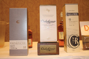 Glenkinchie 12 Year Old; Dalwhinnie 15 Year Old; Cragganmore 12 Year Old.