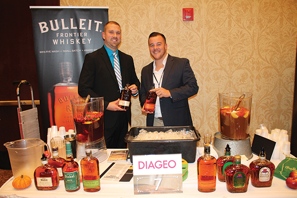 Kyle Grudzien, Marketing Services Manager, Rhode Island Distributing Co. with Tim Boynton, On-Premise Diageo, Rhode Island Distributing Co.