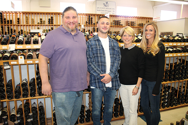 Mike Berry, Beer Manager; Tyler McLaughlin, Customer Service Manager; Patti McGreen, Owner; and Jackie Forsythe, Store Manager.