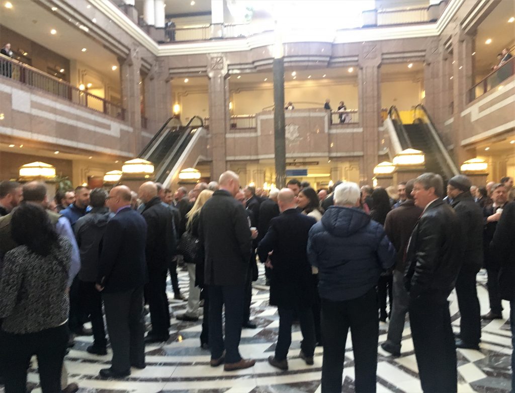 Connecticut beverage trade gathered at the Legislative Office Building in Hartford on February 28, 2019.