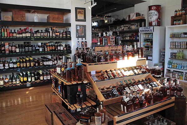 Inside Universal Package Store in Mystic.