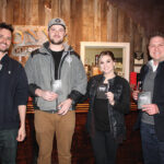 Pete Kowalczyk, Co-founder, Onyx Spirits Company; Sean Piel of Cold Creek Brewing; Laura Rinaldi, Cold Creek Brewing; Adam von Gootkin, Co-founder, Onyx Spirits Company. Cold Creek Brewing was named the 2016 Secret Stash Beer Bash winner.