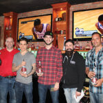 Dennis Rochford, Regional Brand Manager, Hotel California Tequila; Christtian Quezada, Second Place; Sam Coelho, First Place Winner; Dimitrios Zahariadis, Chapter President, USBG CT; and Joe Aceto, Third Place.