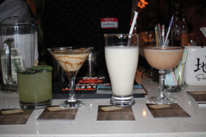 Broken Shed cocktails on display.