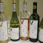 The Vivendo Calyptra lineup: 2014 Reserve Sauvignon Blanc, 2014 Reserve Chardonnay, 2015 Reserve Rosé, 2010 Reserve Assemblage (88% Syrah and 12% Cabernet Sauvignon) and 2012 Reserve Pinot Noir. The Vivendo wines greeted guests upon entrance.