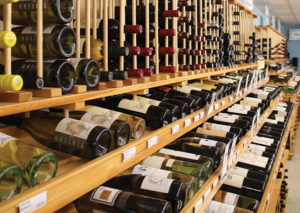 Inside Dick's World of Wines.