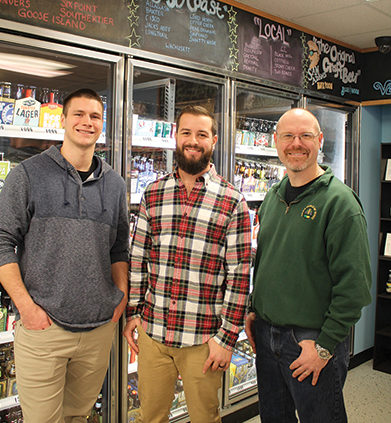 Jeff Routhier, Store Employee; Dan Vuono, Store Owner; andRyan Hellert, Store Manager.