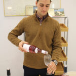 Matt Bonavita, Sales Representative, Worldwide Wines, pouring tastes.