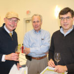 Bob Feinn of Mt. Carmel Wines of Hamden; Greg Pasborg, Worldwide Wines; Eric Seggerman of Mt. Carmel Wines of Hamden.