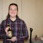 Nicole Arsenault showcasing Kentucky Bourbon Ale from Lexington Brewing and Distilling Co.