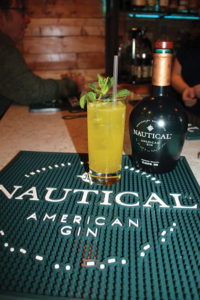 A Nautical Gin cocktail created by Roger Gross featuring flavors of mint and turmeric.