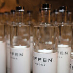 Commemorative Effen Vodkas bottles were personally engraved with the name of each sales member of the sales team.