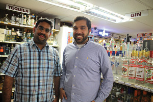 Puneet Ramchandani, Owner of Liquor Store Plaza in Unionville with Ankit Harpaldas, Founder and Owner of Porter21, a locally-owned liquor delivery service.