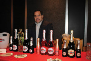 David Tretola of Bacardi showcasing Martini & Rossi sparkling wines.