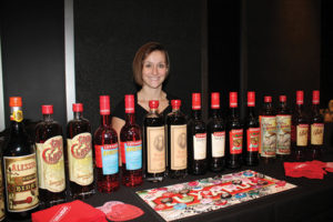 Anchor Distillery Company’s Kelly McCarthy with Luxardo products.