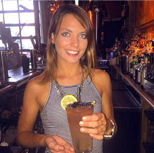 BAR's Lauren Patrick and the Fig Hibiscus Lemonade.