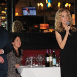 Robert Cooke, Partner, Max’s Oyster Bar and Gifft Wines Publicist Christine Gardner look on as Kathie Lee Gifford gets the luncheon underway.