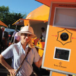 Ruth Cutrone, promotions, Veuve Clicquot, manning the photo booth during the event.