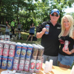 Sean McQuade, Connecticut Regional Sales Manager, Narragansett Brewing Company with “Narragansett Girl” Tonya Plefka.