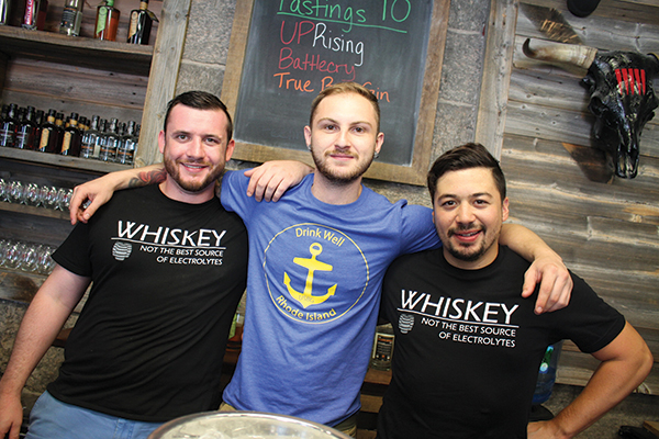 Ian Single, Brand Ambassador, Sons of Liberty; Greg Mayer, USBG RI Member; Carlos Garcia, USBG RI Member, Sons of Liberty volunteer.