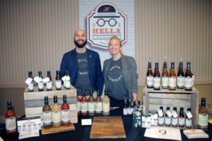 Tobin Ludwig, Co-founder, Hella Cocktail Company and Alicia Hollinger, Field Market Manager, Hella Cocktail Company.