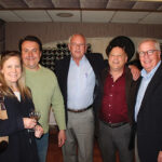 Melissa and Chris Jeans, Owners, Casa Bacchus, Litchfield; Matt Carpenter, Sales Representative, Angelini Wine; Gino Pisani, Sales Representative, Angelini Wine; and Mike Dudeff, Sales Representative, Angelini Wine.