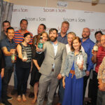 Front row: All Slocum & Sons Sales Representatives unless noted: Sherrie Aceto-Glynn, Sales Information Director; Henry Lavado; Jaime Campoli; Kelly Kerekes; Donal O’Gallachoir, Brand Manager, Glendalough Distillery; John Epprecht; Katie Schoen; Rob Lawrence; John Tsipouras. Back Row: Will Trupp; Dave Brause; Joel Russell; Drew Barter, New Haven County Regional Manager; Brendan Welsh; Gina Funaro.
