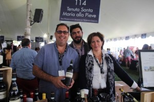 Gary, David and Carolina Grunner representing Tenuta Santa Maria.