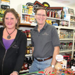 Store employee Camille Cunningham and Owner Ben Phillips.