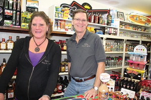 Store employee Camille Cunningham and Owner Ben Phillips.