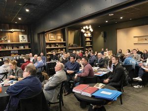 Connecticut Restaurant Association members attending a Wage & Compliance seminar at the Wood ‘N Tap in Newington on January 27.