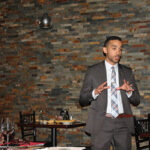 Alli Quero, Partner, Los Andes, welcoming guests.