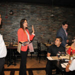 Andrea Nuñez, Sommelier, Bodega Catena Zapata spoke about pairings, using the Los Andes restaurant menu offerings and Catena Zapata Chardonnay wines.