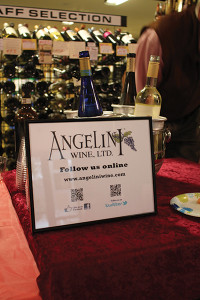 Angelini Wine display.