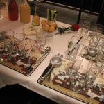 The table setting at Barcelona in New Haven for the Hendrick’s Gin Cocktail Academy.