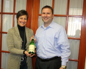 Susan McQuade Brand Manager at Winebow with Dan Campbell, Regional Manager New England of Wagner Family of Wine.