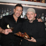 Rob Martini, Bar Manager with the “Angry Canadian Mountie” and Head Chef Chris Sissi with the Veal Cider Braised Short Rib.