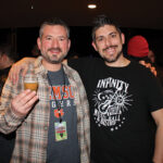 Brett Hollander, Marketing and Craft Beer Sales Manager, Hartford Distributors, Inc. with Justin Morales, Bar Manager, Infinity Music Hall and Bistro.