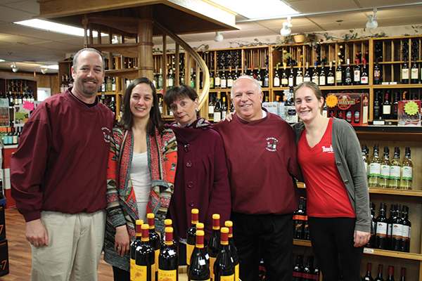 Steve Clegg, Store Manager; Allison Dufault, Employee; Elizabeth Geaber; George Geaber, Owner; and Megan Wright, Employee.