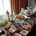 A selection of food during the press conference.