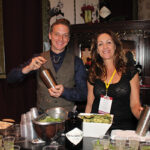 Sebastien Derbomez, Brand Ambassador, Hendricks Gin; Irene Rezman, Vine Ventures.