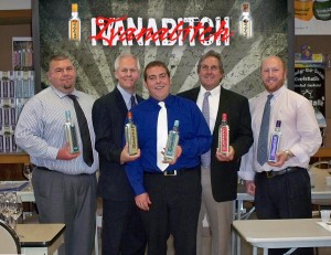 Left to right: Nick Gerard, Sales Rep.; Chip Flanders, National Sales Manager; Brian Cass, Sales Rep.; John Kerley, Brand Manager; and Joe Imperia, Sales Rep. 