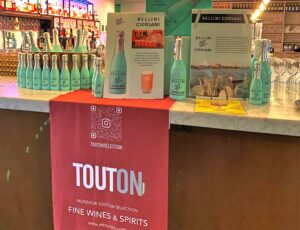 Monsieur Touton Selection's Cipriani Bellini display.