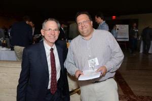 Scott Gerber, founding partner and senior vice president of Martin Scott Wines with John Caplan of Grapes of Norwalk.