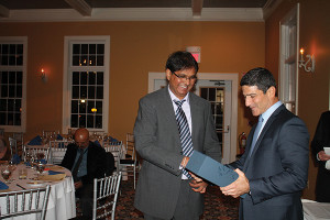 Award recipient Shailesh Patel and Sepe.