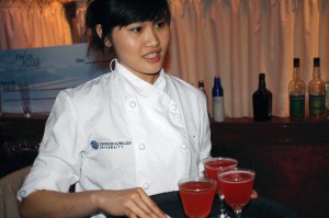 Shown is a student from the Johnson & Wales University team at May 2012’s Iron Tender/Bar Wars competition. The event was sponsored by Rhode Island's Chapter of the United States Bartenders' Guild and held at Twin River Casino.