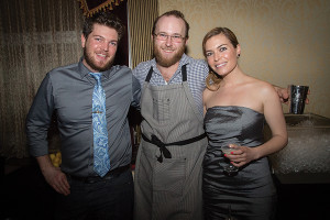 Joseph Haggard, bar manager of The Grange, Andrew Volk, Rising Star Bartender of Portland, Maine’s Hunt & Alpine Club and Stefanie Melchert, Northeast Regional Manager, Lucas Bols USA. Photo by Chris Almeida.